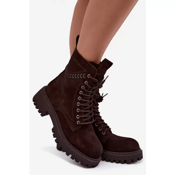  Damen-Stiefeletten D&A JC62-1035 BRAUN 