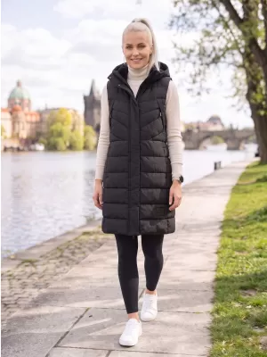 Warme Weste für Damen ALPINE PRO HERDA 3 SCHWARZ