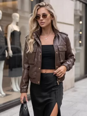 Damenjacke DSTREET TY5874 BRAUN
