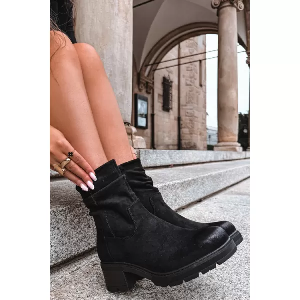  Damen-Stiefeletten S.BARSKI HY62-8100 SCHWARZ 