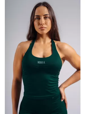Neckholder-Top mit integriertem BH NEBBIA PRIMAL 863 DUNKELGRÜN