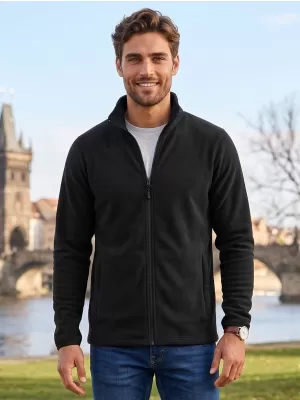 Fleece-Sweatshirt für Herren ALPINE PRO SIUS 4 SCHWARZ