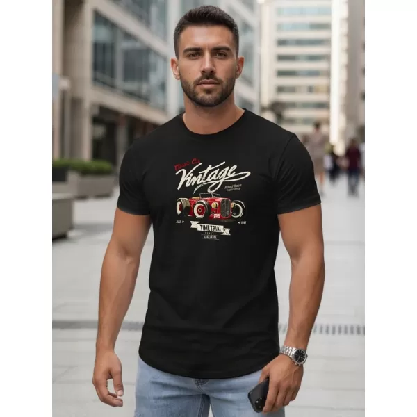  Herren-T-Shirt DSTREET NX5094R-BK SCHWARZ 