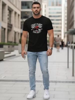 Herren-T-Shirt DSTREET NX5087R-BK SCHWARZ