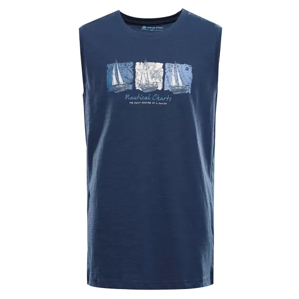  Herren-Tanktop ALPINE PRO QUARET 2 BLAUGRÜNE VARIANTE MIT FLÜGELN, PB 