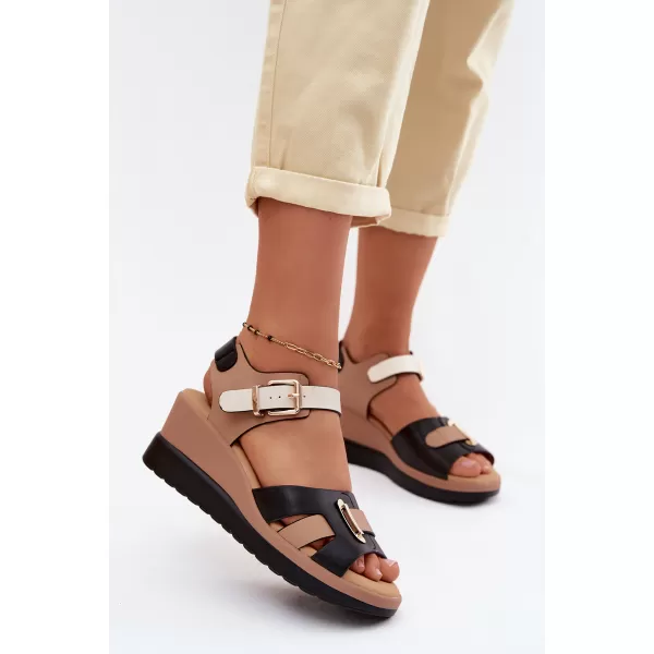  Damensandalen ARTIKER 58C0316 SCHWARZ/BEIGE 