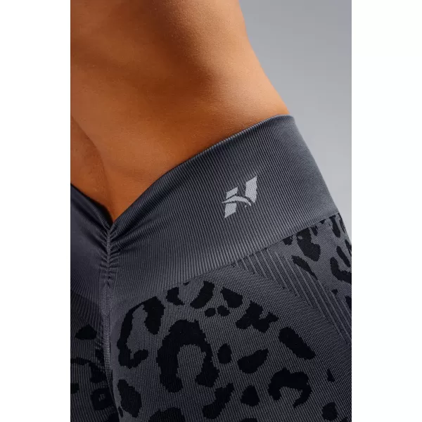  Kompressions-Push-up-Shorts mit Leopardenmuster NEBBIA PRIMAL 856 SCHWARZER LEOPARD 