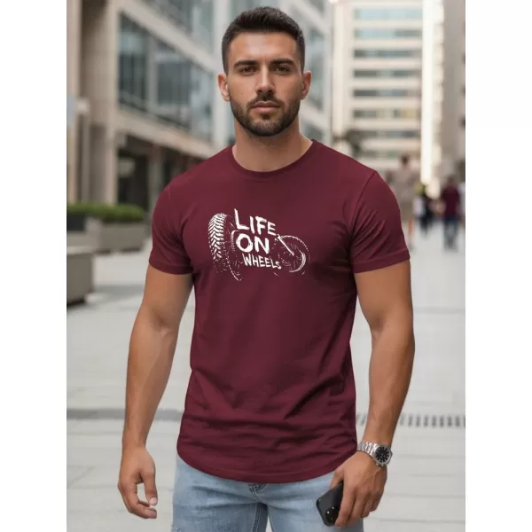  Herren-T-Shirt DSTREET NX5016R-VI WEIN 