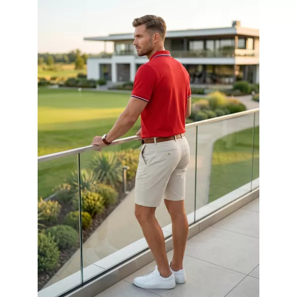 Herren-T-Shirt mit Kragen MALFINI FOCUS 232 ROT 