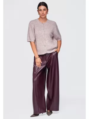 Damenbluse OMBRE OW-TS-E0091 SCHMUTZIGES ROSA