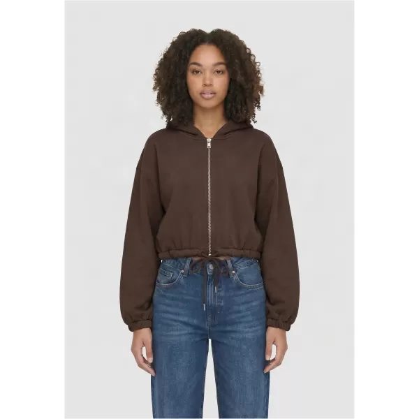  Damen-Sweatshirt URBAN CLASSICS TB8635-14274 SCHOKOLADENBRAUN 