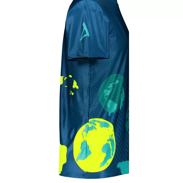  Herren Freizeithemd Premium ALTISPORT VOJ/ALM130TR06 MARINEBLAU-FLUOGELB 