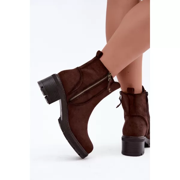  Damen-Ankle-Boots S.BARSKI HY62-8101 SCHOKOLADE 