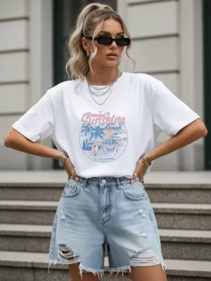 Damen-T-Shirt DSTREET NX9005RY-WH-O WEIß