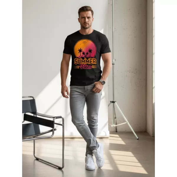  Herren-T-Shirt DSTREET NX047R SCHWARZ 