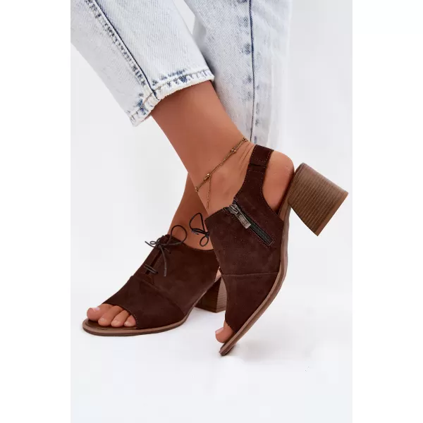  Damensandalen ZAZOO 40523 SCHOKOLADE 