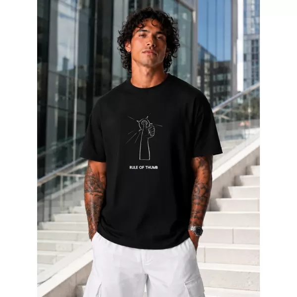  Herren-T-Shirt DSTREET NX1003R-BK-O-M SCHWARZ 