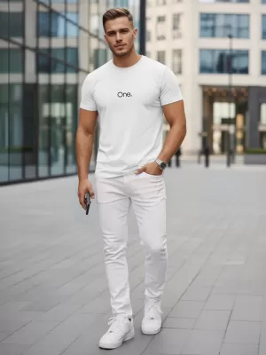 Herren-T-Shirt DSTREET NX5125R-WH WEIß