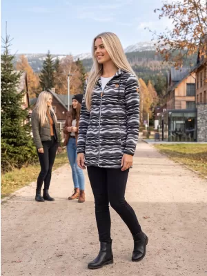 Fleece-Sweatshirt für Damen ALTISPORT ILANI SCHWARZ