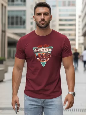 Herren-T-Shirt DSTREET NX5093R-BU BURGUND