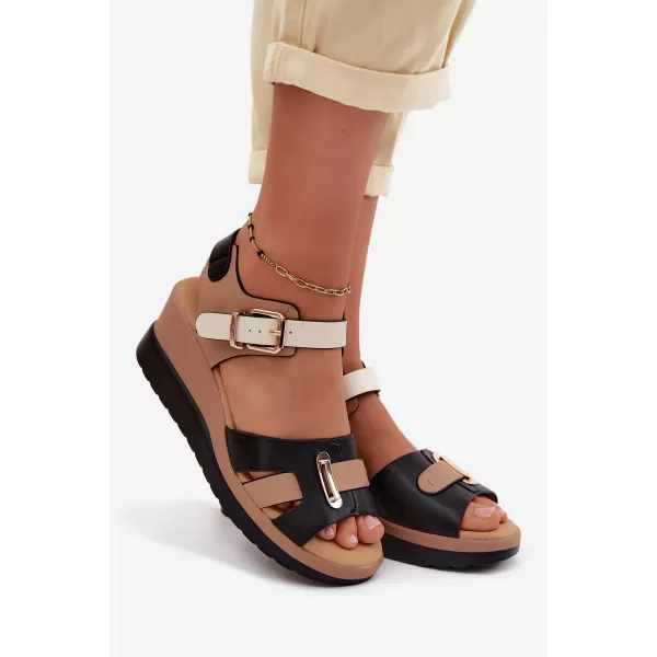  Damensandalen ARTIKER 58C0316 SCHWARZ/BEIGE 
