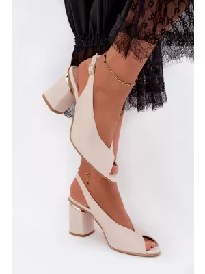 Damensandalen ZAZOO 1085 HELLBEIGE