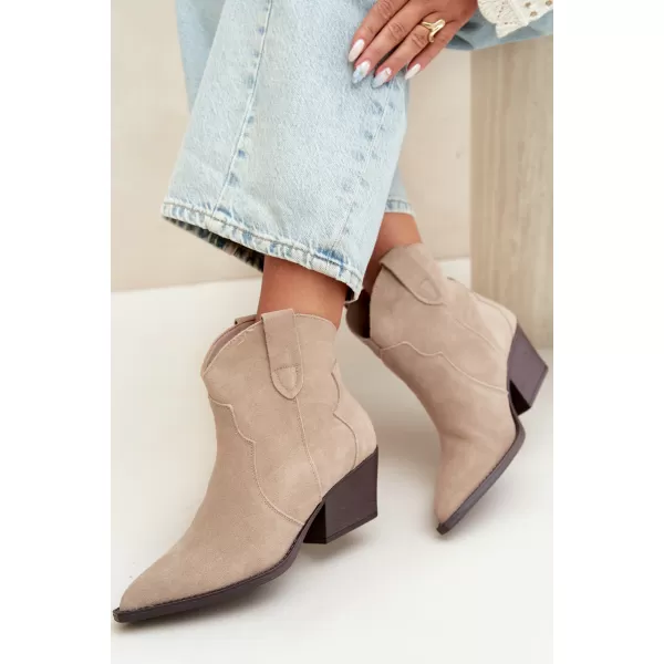  Damen-Stiefeletten BOTO 6338 BEIGE 