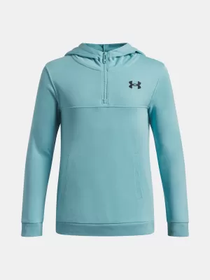 Jungen-Sweatshirt UNDER ARMOUR RIVAL LW 1/4 ZIP HOODIE 6009316-425 BLAU