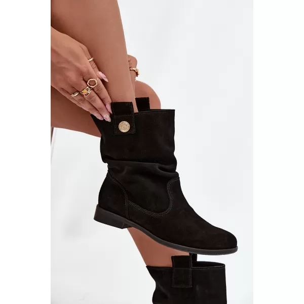  Damen-Stiefeletten ZAZOO 4210 SCHWARZ 