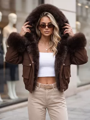 Damenjacke DSTREET TY5834 BRAUN