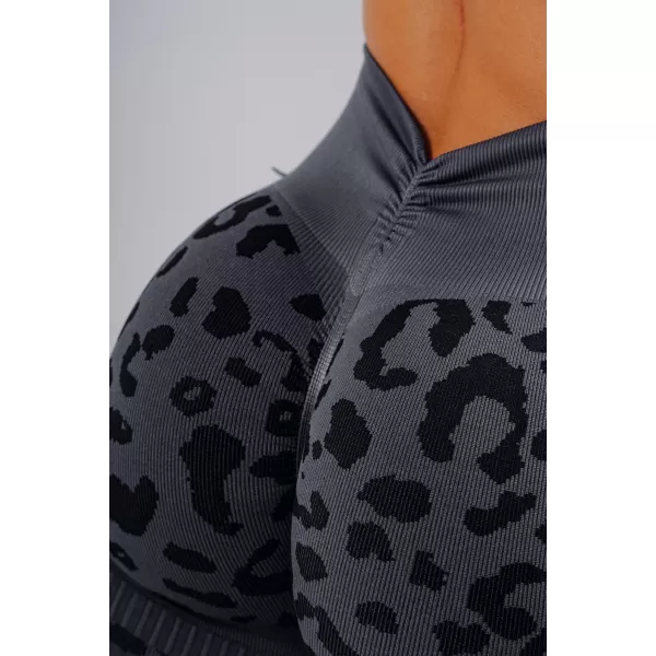  Kompressions-Push-up-Shorts mit Leopardenmuster NEBBIA PRIMAL 856 SCHWARZER LEOPARD 
