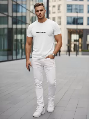 Herren-T-Shirt DSTREET NX5107R-WH WEIß
