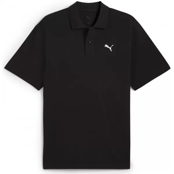  Herren-T-Shirt mit Kragen PUMA WARDROBE ESS PIQUE RELAXED POLO 62965701 PUMA SCHWARZ 