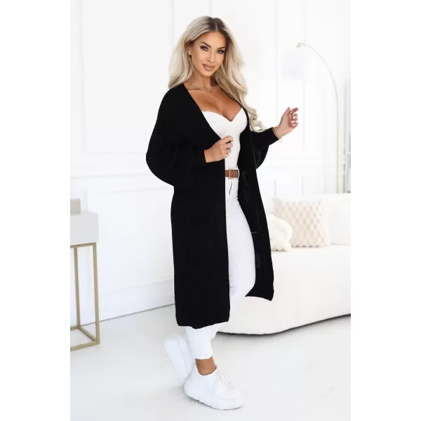  Strickjacke für Damen NUMOCO 627-4 SCHWARZ 