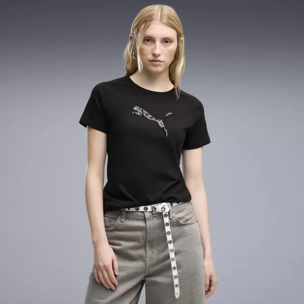  Damen-T-Shirt PUMA ESS SEQUINS TEE 69457601 PUMA SCHWARZ 
