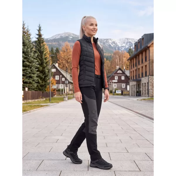  Softshellhose für Damen ALPINE PRO AKANA 3 SCHWARZ 