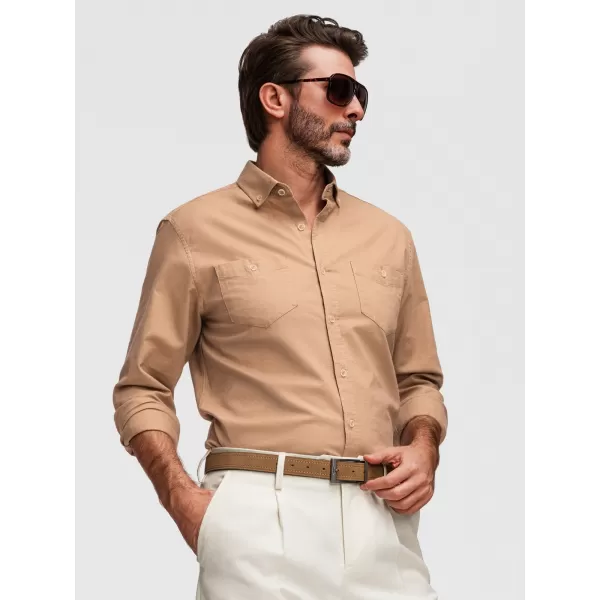  Herrenhemd OMBRE N-OM-SHCS-0134 HELLBRAUN 