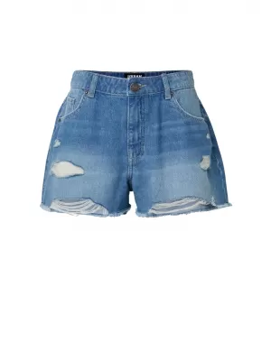 Damen-Shorts URBAN CLASSICS TB8193 HELLBLAU GEWASCHEN