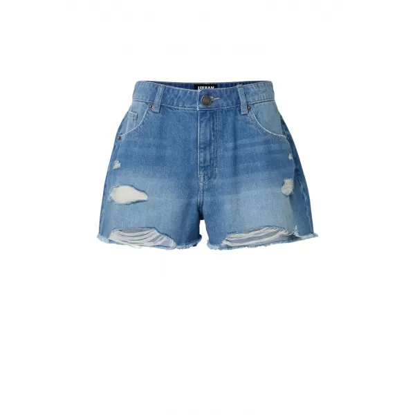  Damen-Shorts URBAN CLASSICS TB8193 HELLBLAU GEWASCHEN 