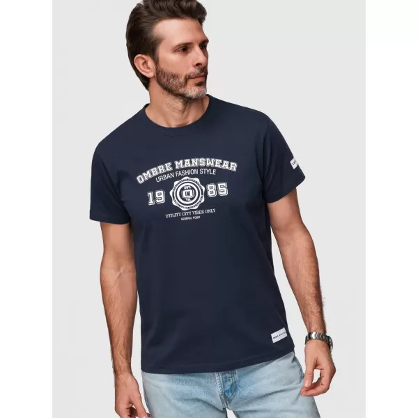  Herren-T-Shirt OMBRE OM-TSPT-0269 MARINEBLAU 