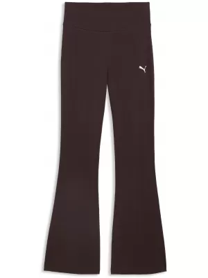 Leggings für Damen PUMA ESS HIGH-WAIST FLARED LEGGINGS 63154233 SCHOKOLADENFONDUE