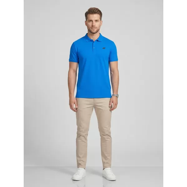  Herren-T-Shirt mit Kragen 4F WMM00TPTSM0770 BLAU 