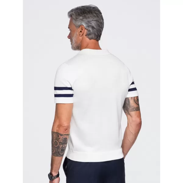  Herren-Poloshirt OMBRE OM-POSS-0177 WEIß 
