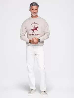 Herren-Sweatshirt OMBRE OM-SSNZ-0267 BEIGE