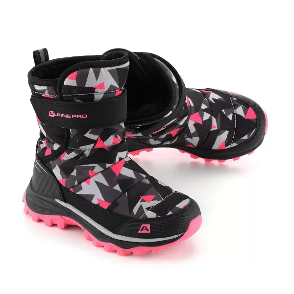  Winterschneemänner für Kinder ALPINE PRO BERNO NEONPINK 