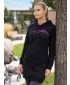Erweitertes Damen-Sweatshirt ALTISPORT ALW001419 SCHWARZ ROSA
