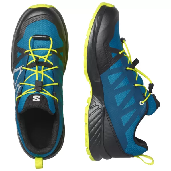  Kinderschuhe SALOMON OUTSCAPE WATERPROOF L49212500 MYKONOSBLAU/SCHWARZ/ACID LIME 