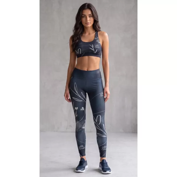  Lange Premium-Leggings für Damen (neue Größen) ALTISPORT VOJ/ALW083LEG05 SCHWARZ UND WEIß 