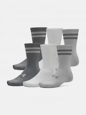 Socken UNDER ARMOUR ESSENTIAL 6PK CREW 1387058-069 GRAU