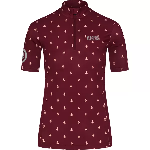  Damen-Radtrikot NORDBLANC TREES NBSLF8085 ROT 